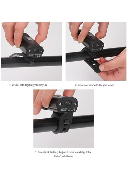 Bisiklet Farları USB Şarj Işığı 5 Vitesli Uyarı Işığı Bisiklet Aksesuarları (Yurt Dışından) fiyatları