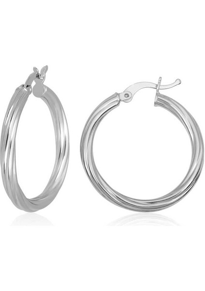 Gümüş Burgu Şarnel Kadın Küpe