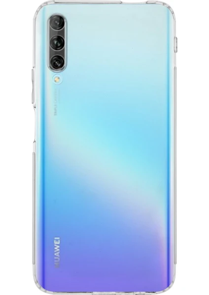 Caseworld Huawei P Smart Pro ile Uyumlu Kapak Kamera Korumalı Tıpalı Silikon Şeffaf Kılıf