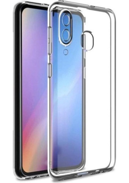 Caseworld Huawei P Smart 2019 ile Uyumlu Kapak Kamera Korumalı Tıpalı Silikon Şeffaf Kılıf