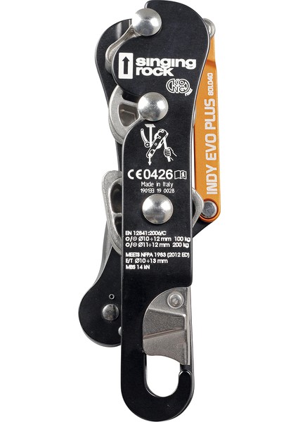 Indy Evo Plus Descender Düşüş Durdurucu Black
