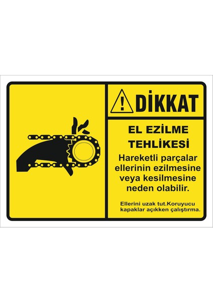 El Ezilme Tehlikesi Levhası