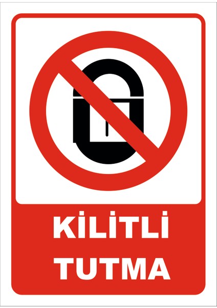 Kilitli Tutma Levhası