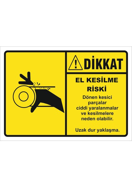 El Kesilme Riski Levhası