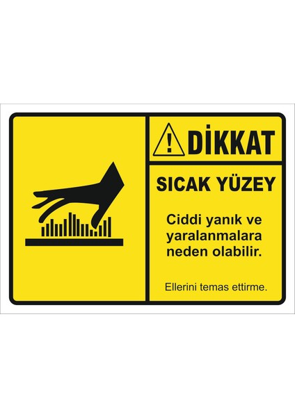 Dikkat Sıcak Yüzey Levhası