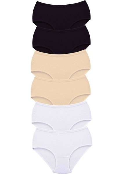 6 Adet Tutku Kadın Yüksek Bel Bato Kalın Lastik Külot S15