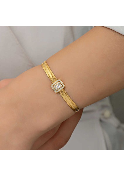 Gümüş Baget Taşlı Trabzon Hasır Kadın Bileklik indirimleri