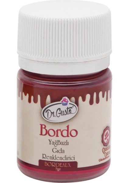 Yağ Bazlı Toz Gıda Boyası Bordo 7 gr