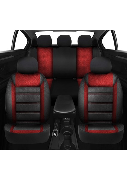 Renault Megane 2 Uyumlu Koltuk Kılıfı Samma - Kırmızı fiyatları