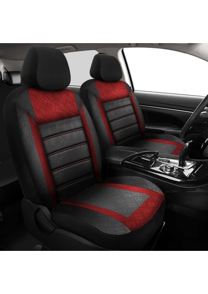 Honda Jazz Uyumlu Koltuk Kılıfı Samma - Kırmızı