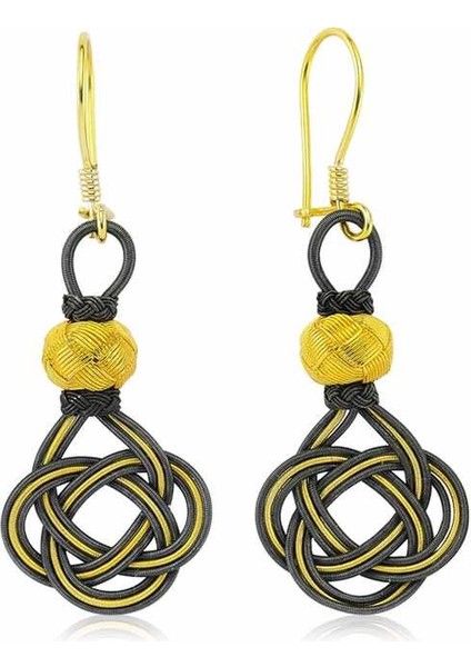 Gümüş Trabzon Örmesi Kazaz Kadın Küpe