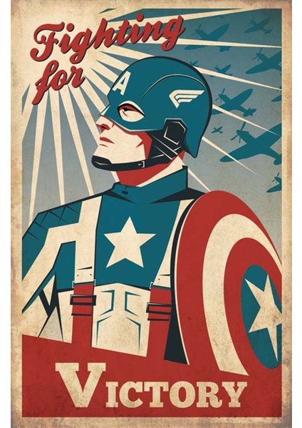 Captain Amerika Poster 40 x 60 Elmas Mozaik Tablo