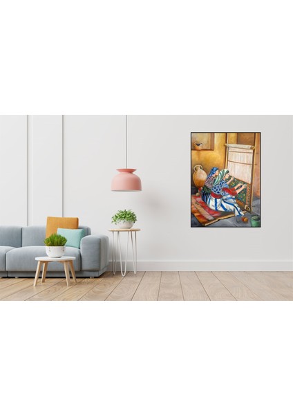 Hali Dokuyan Kadinlar 41 x 46 Elmas Mozaik Tablo