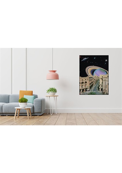Saturn Ve Cadde 45 x 60 Elmas Mozaik Tablo