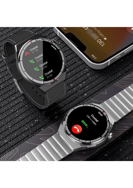 Amoled Yuvarlak Ekran 46 mm Siri Nfc Gps Bluetooth Çelik Yedek Kordon Akıllı Saat