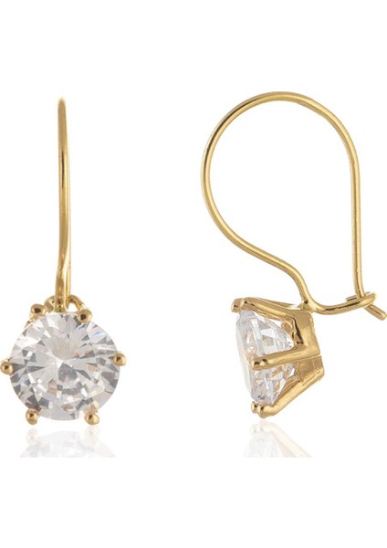 Kadın Tek Taş Sallantılı Küpe 14 Ayar Altın fırsatları