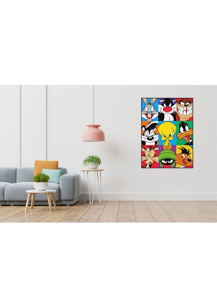 Çizgi Karakterler PixArt Sanat Elmas Mozaik Tablo Diamond Türkiye 35*45