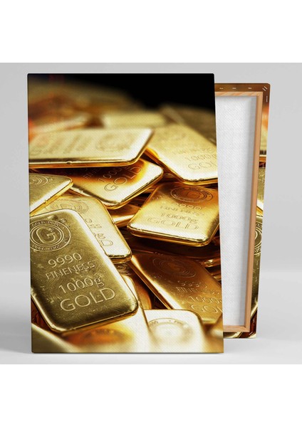 Altın Külçeleri Gold Kuyumcu Dekor Kanvas Tablo