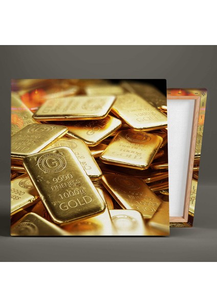 Altın Külçeleri Gold Kuyumcu Dekor Kanvas Tablo fiyatları