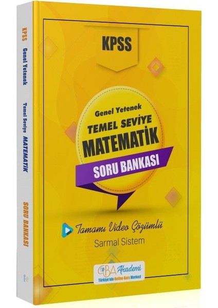 CBA Kpss Temel Seviye Matematik Soru Bankası Cba Yayınları