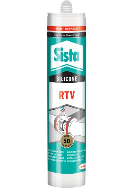 Rtv Silikon Sıvı Conta (300° C) Kırmızı 310 ml 2'li Paket