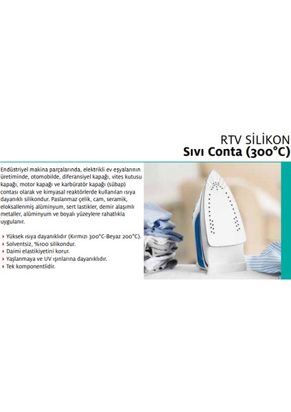Rtv Silikon Sıvı Conta (300° C) Kırmızı 310 ml 2'li Paket