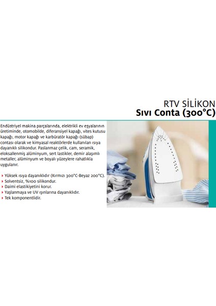 Rtv Silikon Sıvı Conta (300° C) Kırmızı 310 ml