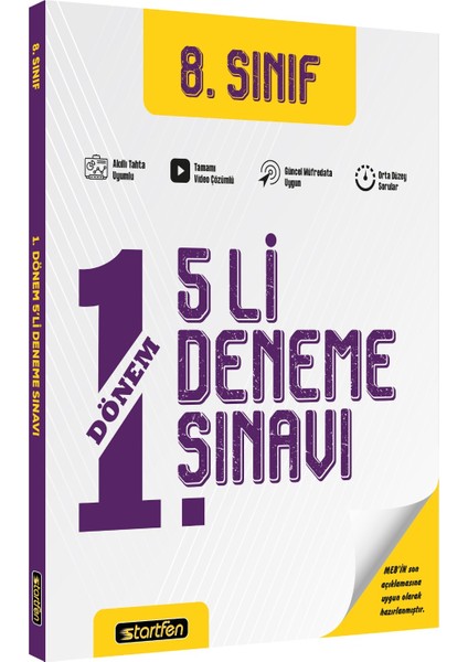 Startfen 8.sınıf 1.dönem 5'li Deneme Sınavı