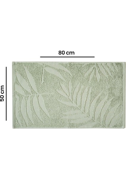 Botanical Yüz Havlusu - Yeşil - 50X80 cm