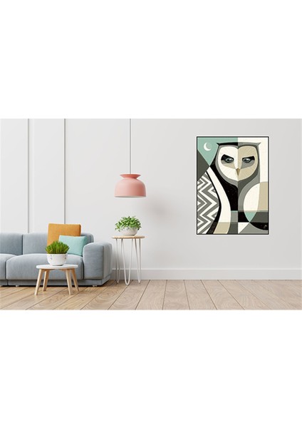Sanatsal Baykus 43 x 60 Elmas Mozaik Tablo