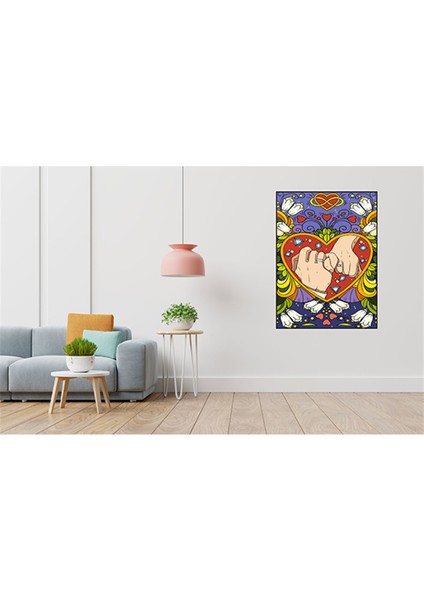 Bir Ciftin Elleri 40 x 60 Elmas Mozaik Tablo