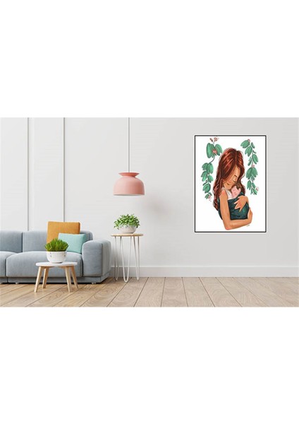 Anne ve Bebegi 40 x 40 Elmas Mozaik Tablo