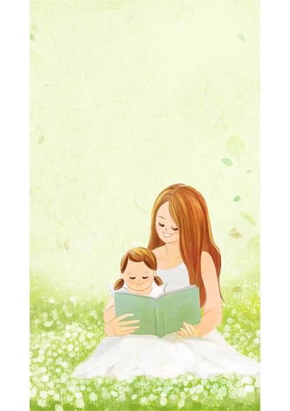 Anne ve Minik Kizi 40 x 60 Elmas Mozaik Tablo
