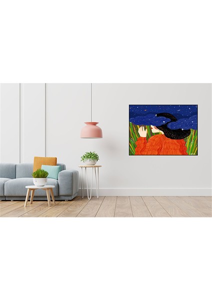 Basimda Mavi Bulutlar 40 x 50 Elmas Mozaik Tablo
