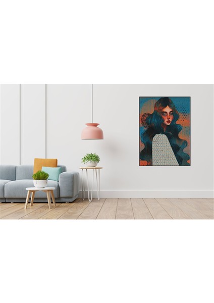 Ciddi Kadin 40 x 50 Elmas Mozaik Tablo