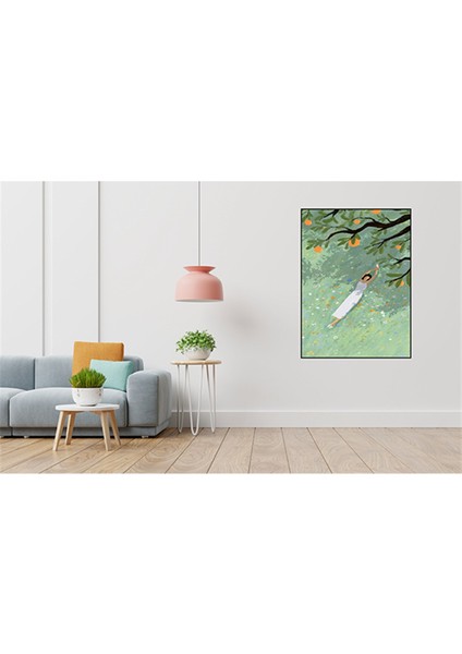 Kirlarda Huzurlu Kadin 40 x 60 Elmas Mozaik Tablo