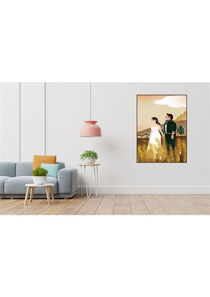 Gelin Ve Damat 40 x 60 Elmas Mozaik Tablo
