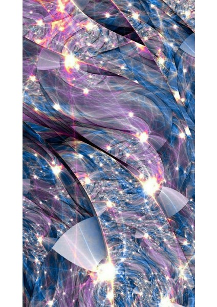 Mor Mavi Kristal Desen 40 x 60 Elmas Mozaik Tablo
