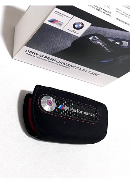 Bmw F10 F20 F30 Alacantra M Performance Anahtar Kılıfı Anahtarlık Car Keychain Bmw Kırmızı Model