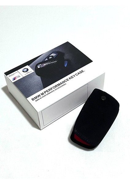 Bmw F10 F20 F30 Alacantra M Performance Anahtar Kılıfı Anahtarlık Car Keychain Bmw Kırmızı Model