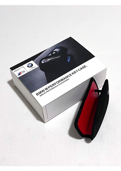 Bmw F10 F20 F30 Alacantra M Performance Anahtar Kılıfı Anahtarlık Car Keychain Bmw Kırmızı Model