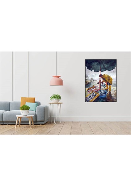 Balikci 40 x 60 Elmas Mozaik Tablo fiyatları