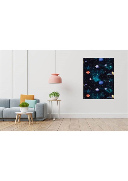 Galaksi Ve Gezegenler 40 x 60 Elmas Mozaik Tablo