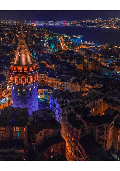 Istanbul Manzarasi 40 x 50 Elmas Mozaik Tablo
