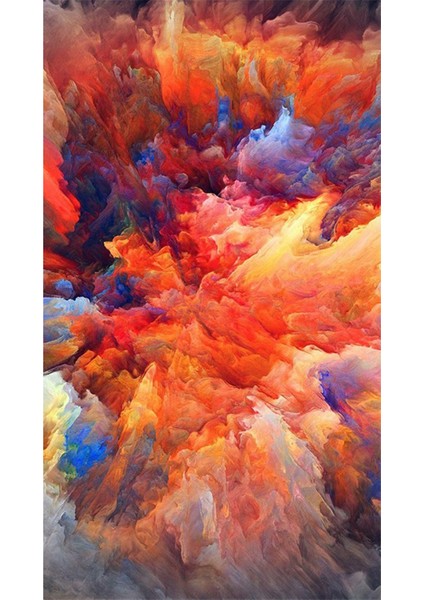 Renkli Bulut Desen 40 x 60 Elmas Mozaik Tablo