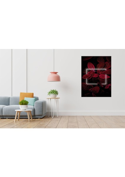 Kırmızı Kadife Yapraklar 40 x 60 Elmas Mozaik Tablo