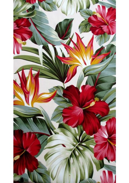 Hawaii Cicekleri Desen 41 x 71 Elmas Mozaik Tablo