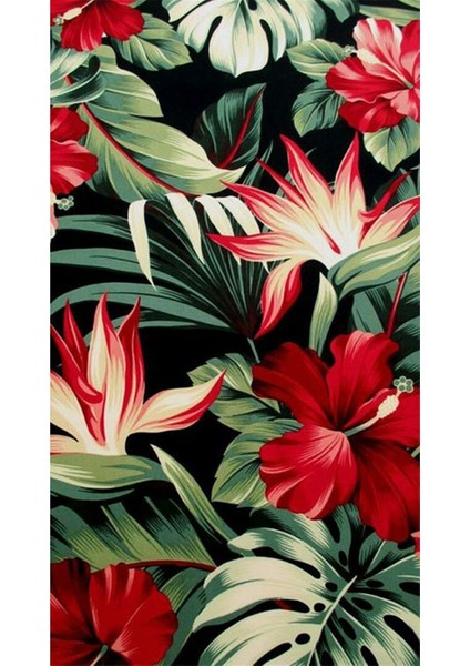 Hawaii Cicek Desen 40 x 60 Elmas Mozaik Tablo