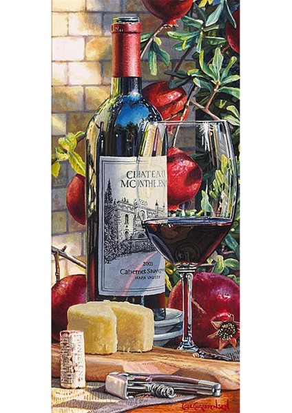 Sarap Ve Peynir 30 x 51 Elmas Mozaik Tablo