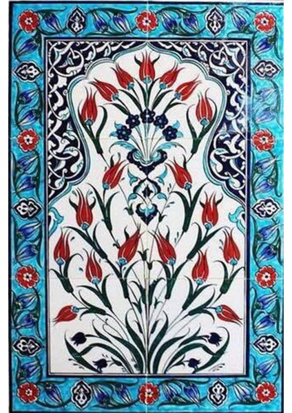 Cini Desen Lale Isleme 41 x 53 Elmas Mozaik Tablo